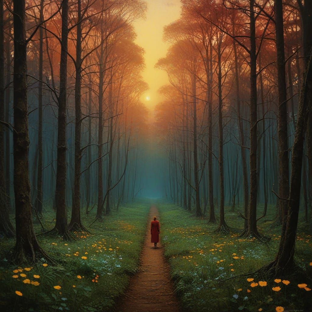 A Dreamlike Forest Macro Landscape