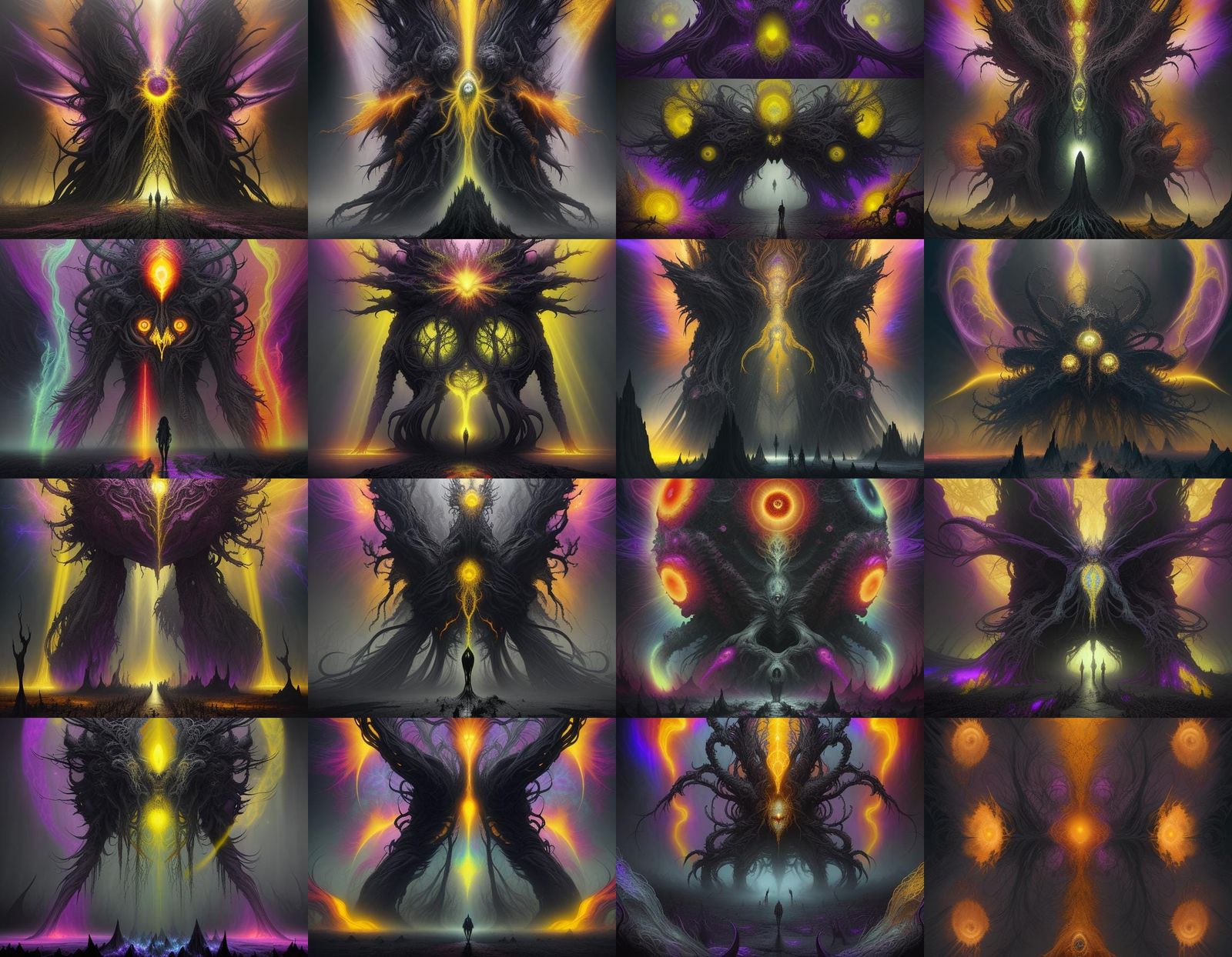 Hyper-detailed dark fantasy concept art. Medium shot. The gr...