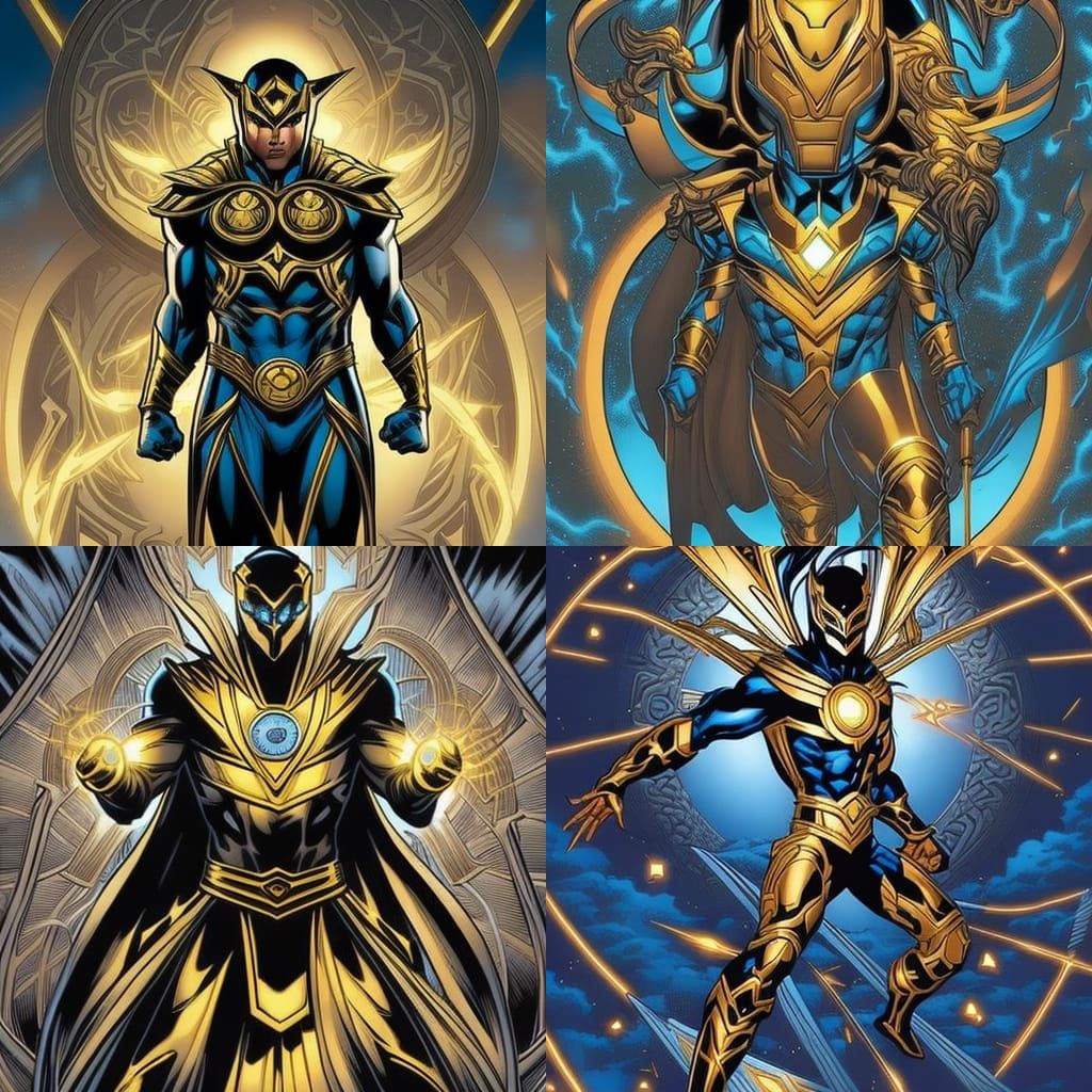 Doctor Fate as White Lantern in Comic Art Style