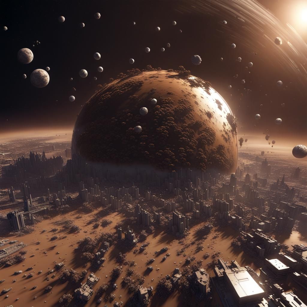 Polluted Earth Seen From Space in Cinematic 3D