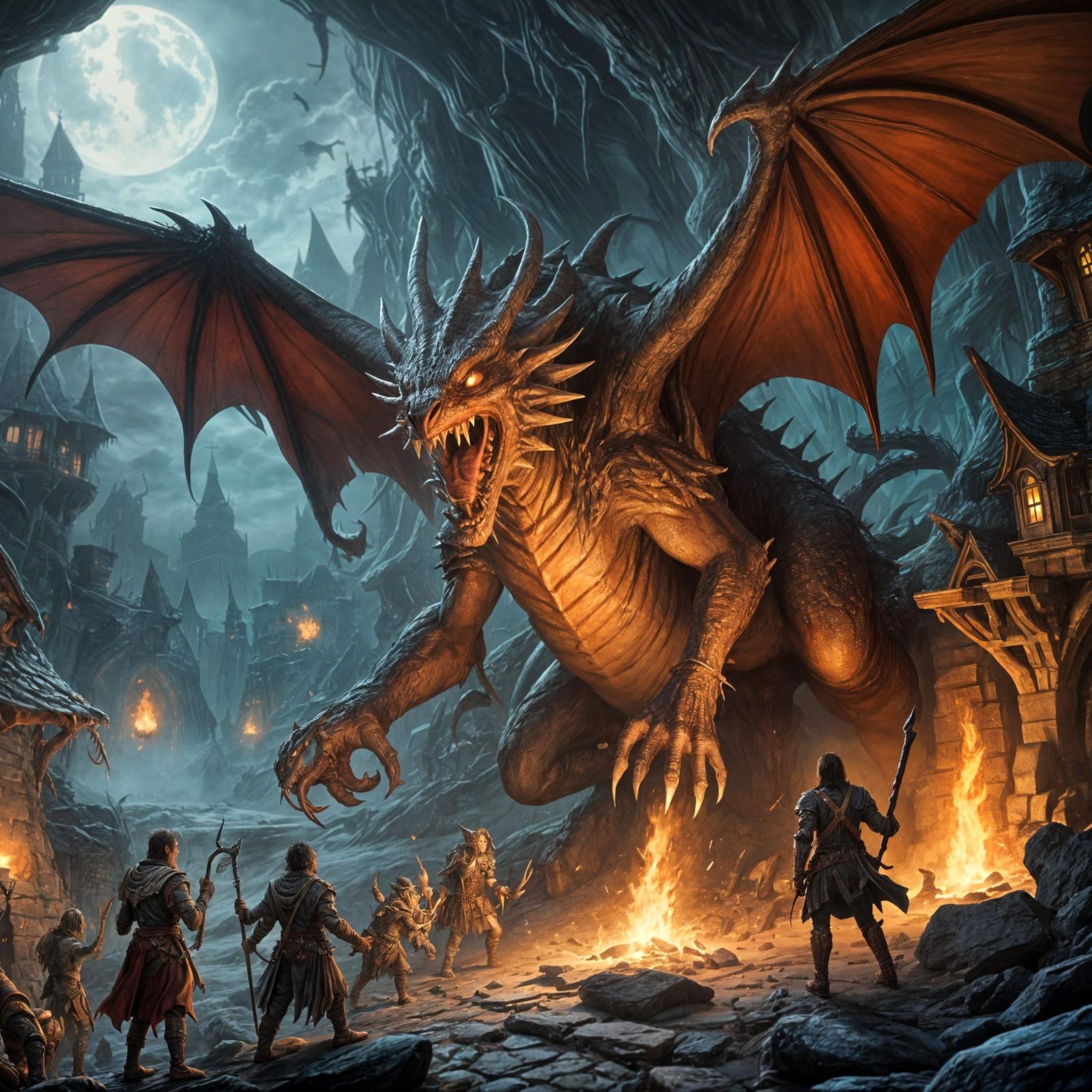 Epic Fantasy Battles in Dungeons and Dragons Realm