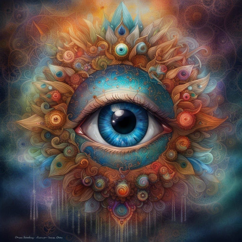 Chakra Eye Mandala in Glass