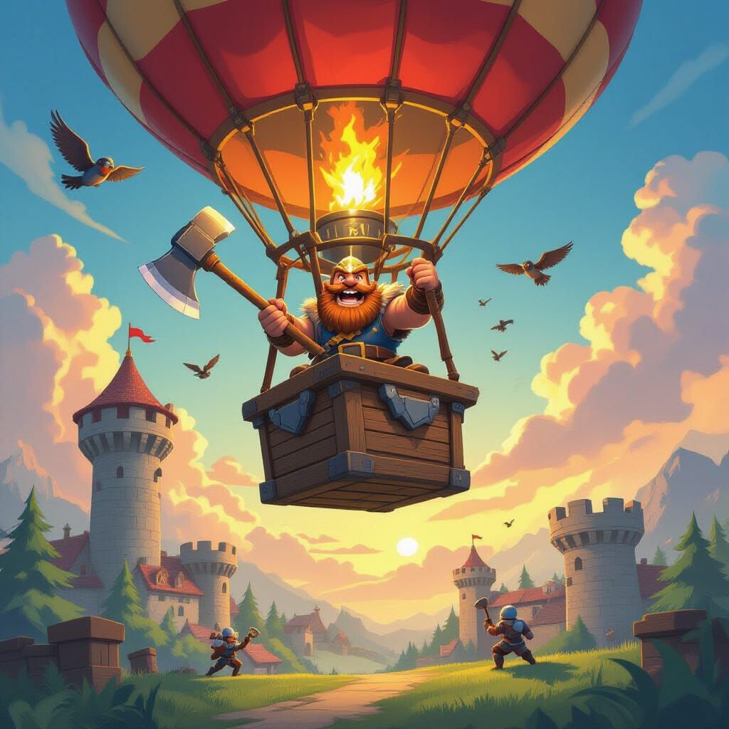 Lumberjack Bomb Balloon Attacks King's Tower in Epic Digital...