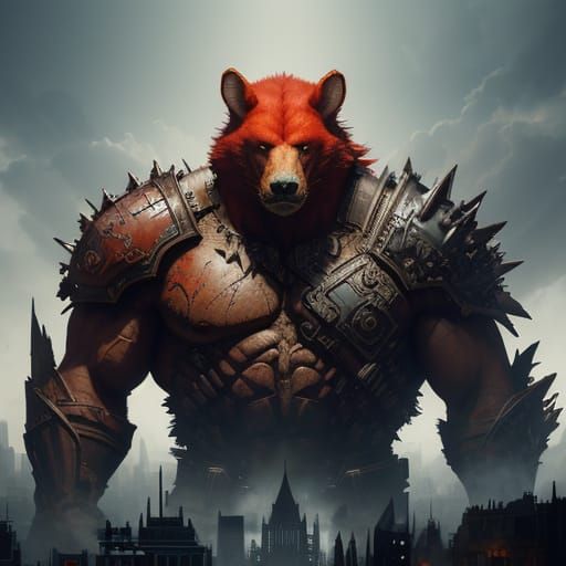 Knuckles the Echidna in Ruined City Concept Art