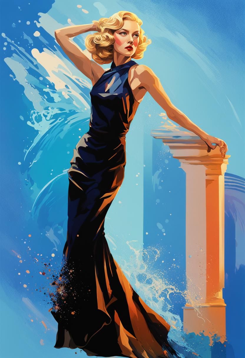 1930s Blonde Portrait in Hyperrealistic Style