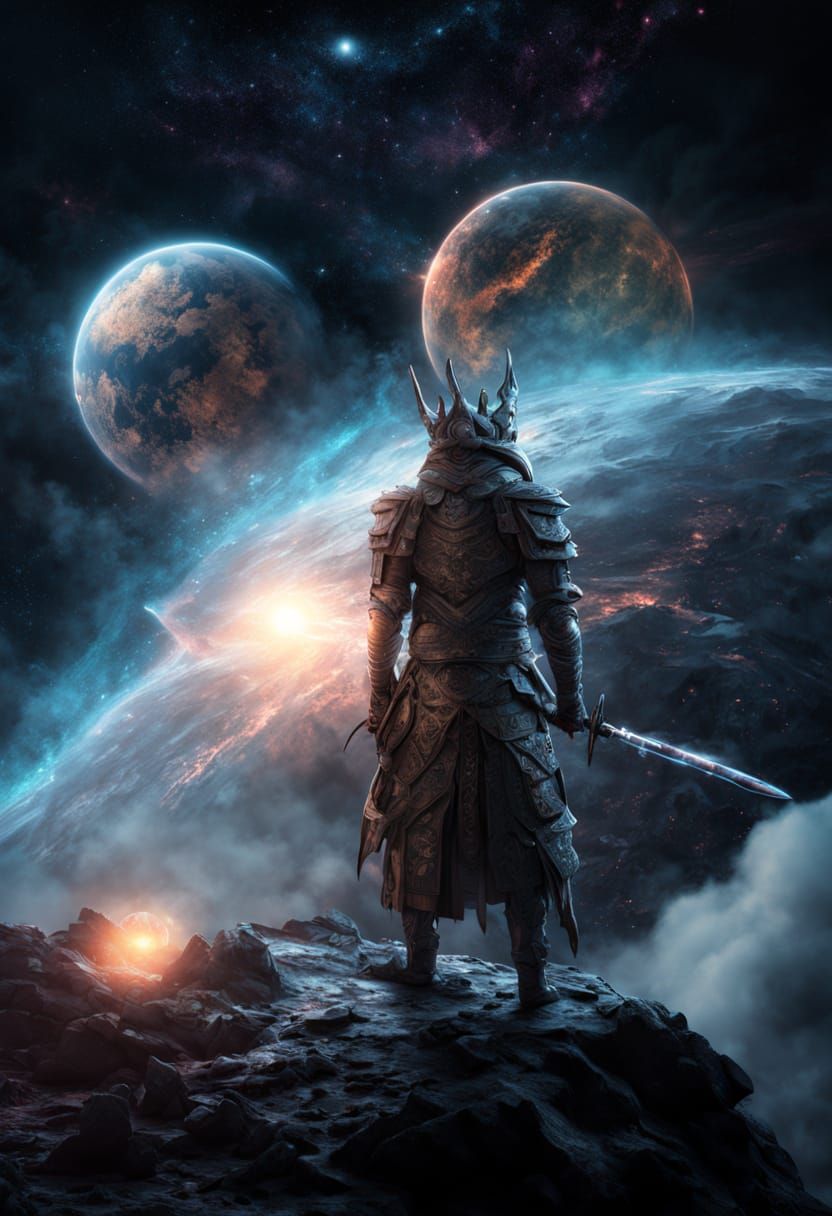 Cosmic Samurai Defends Universe in Hyperdetailed Digital Pai...