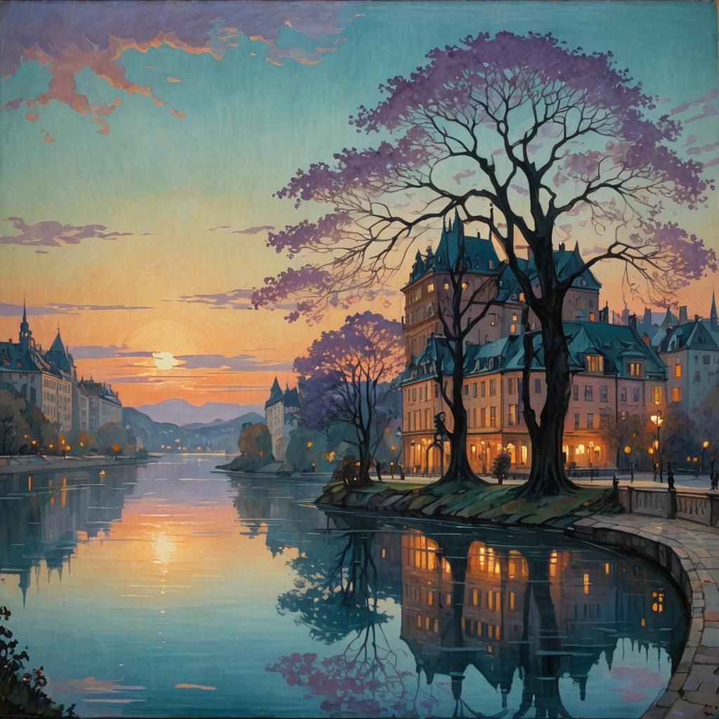Beautiful City at the close of the day