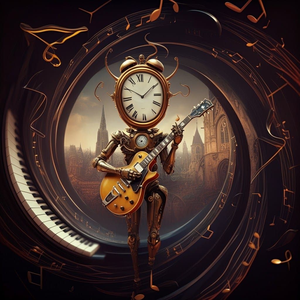 Surreal Jazz Fusion with Biopunk Robot