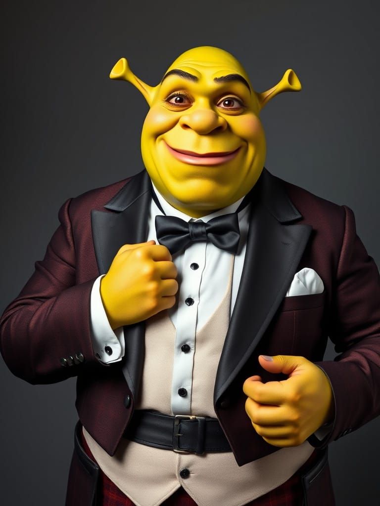 Ogre in Tuxedo Captured in Detailed Studio Lighting