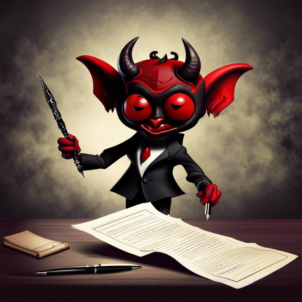 Mischievous Demon Ready to Strike a Deal