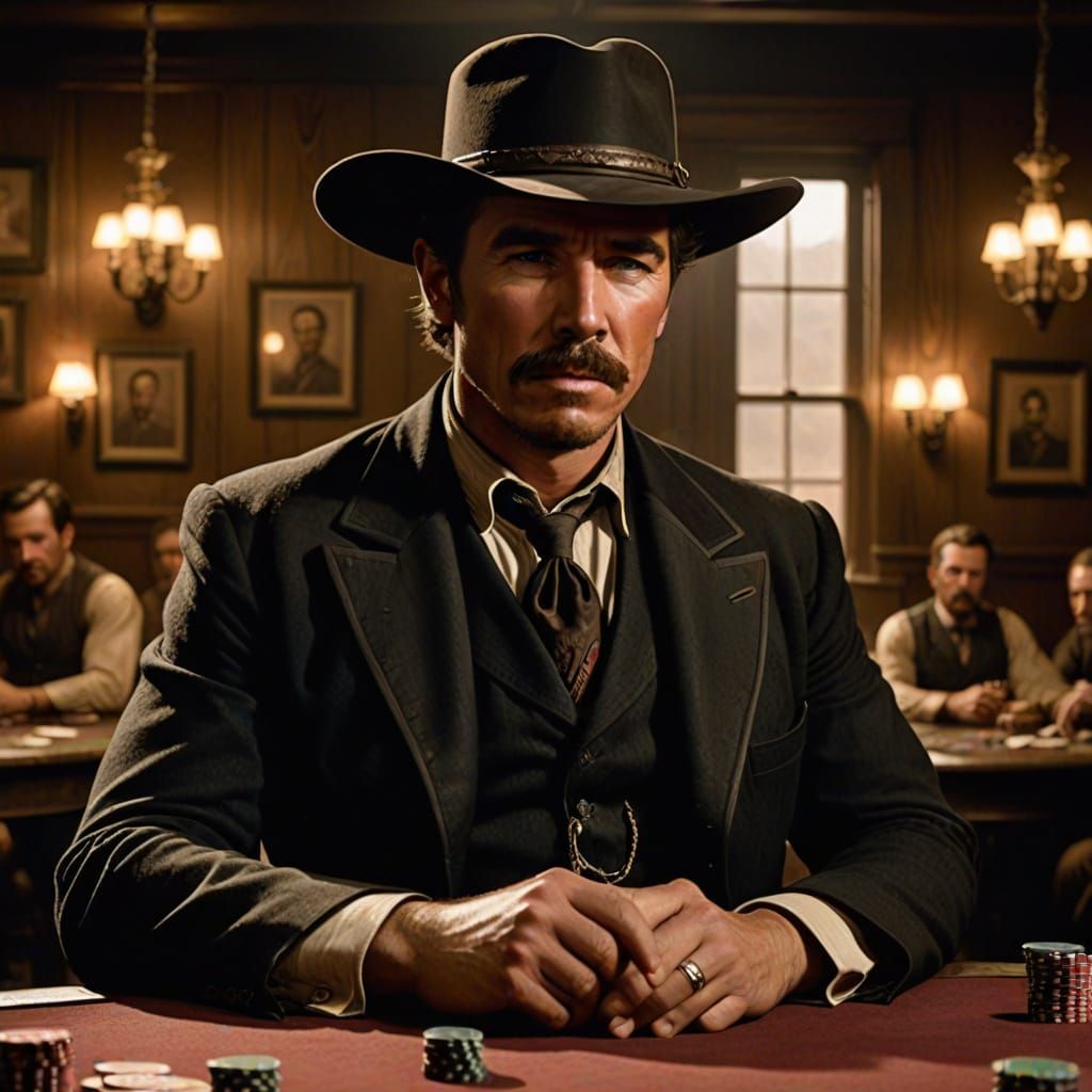 Doc Holliday in Gritty Western Saloon