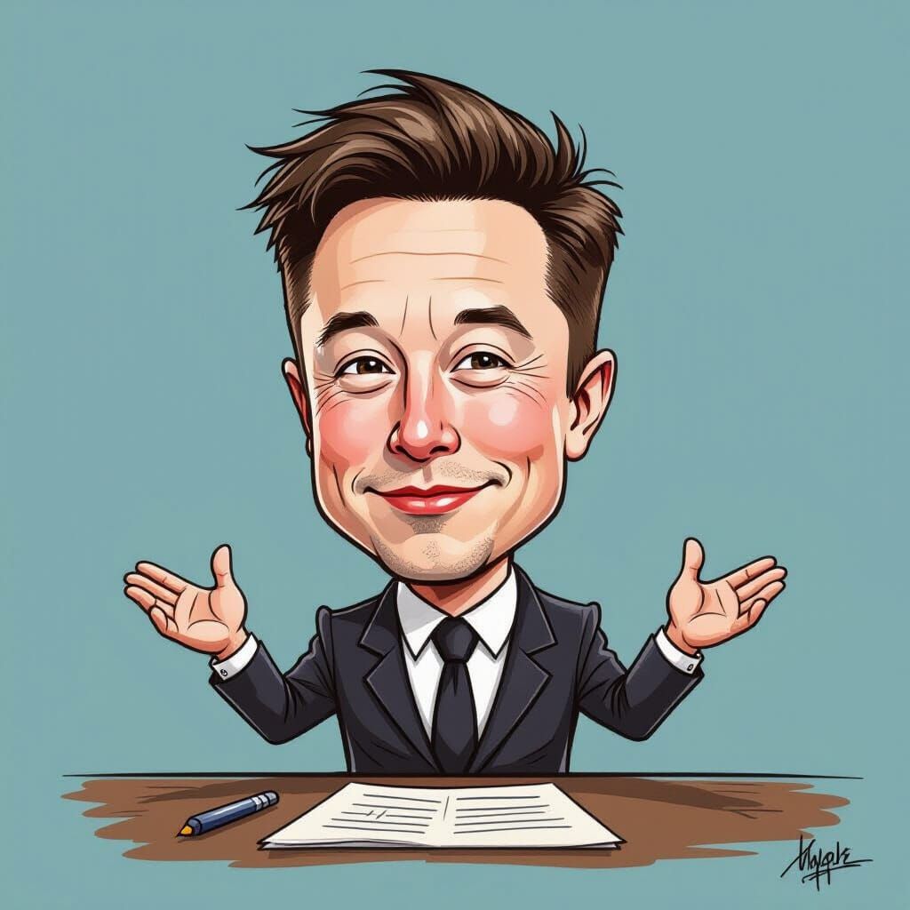 Classical Caricature of Elon Musk