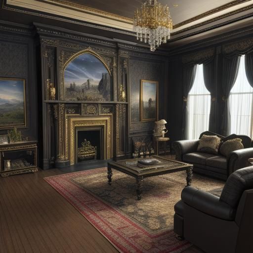 Hyperrealistic Diorama of a Living Room