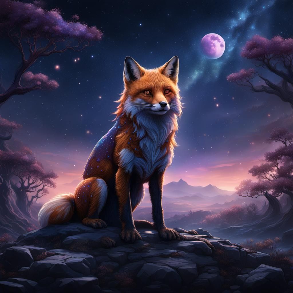 Twilight Fox Constellation: Fantasy Concept Art