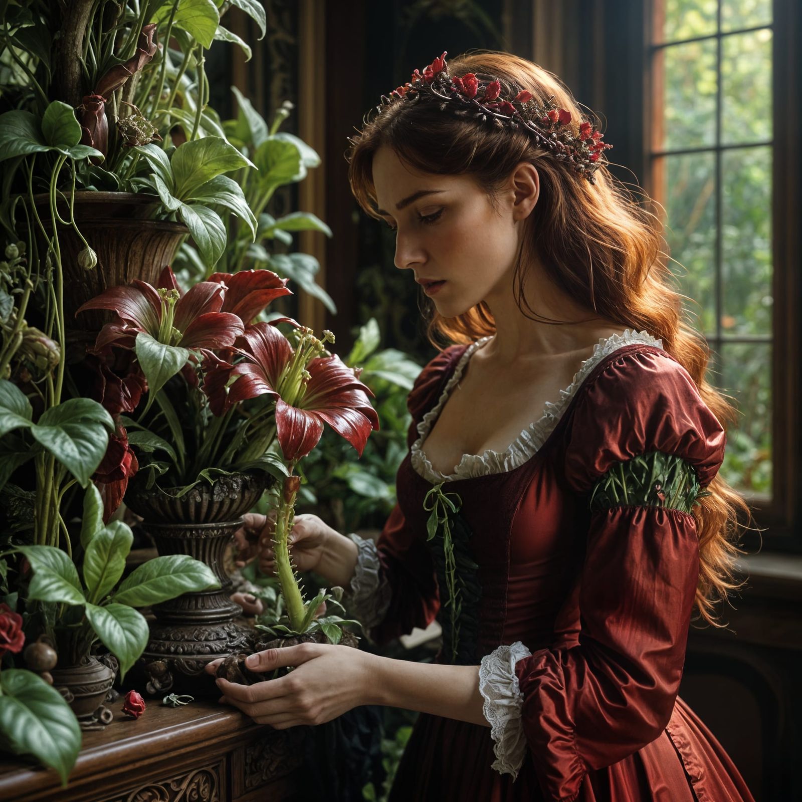 Victorian Rose Garden of Deadly Venus Flytraps