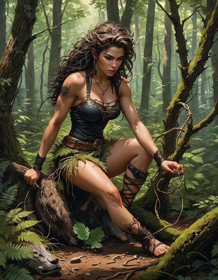 Sylva Sets a Snare Trap in the Forest