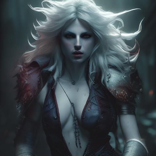 Intimidating White Wolf Concept Art