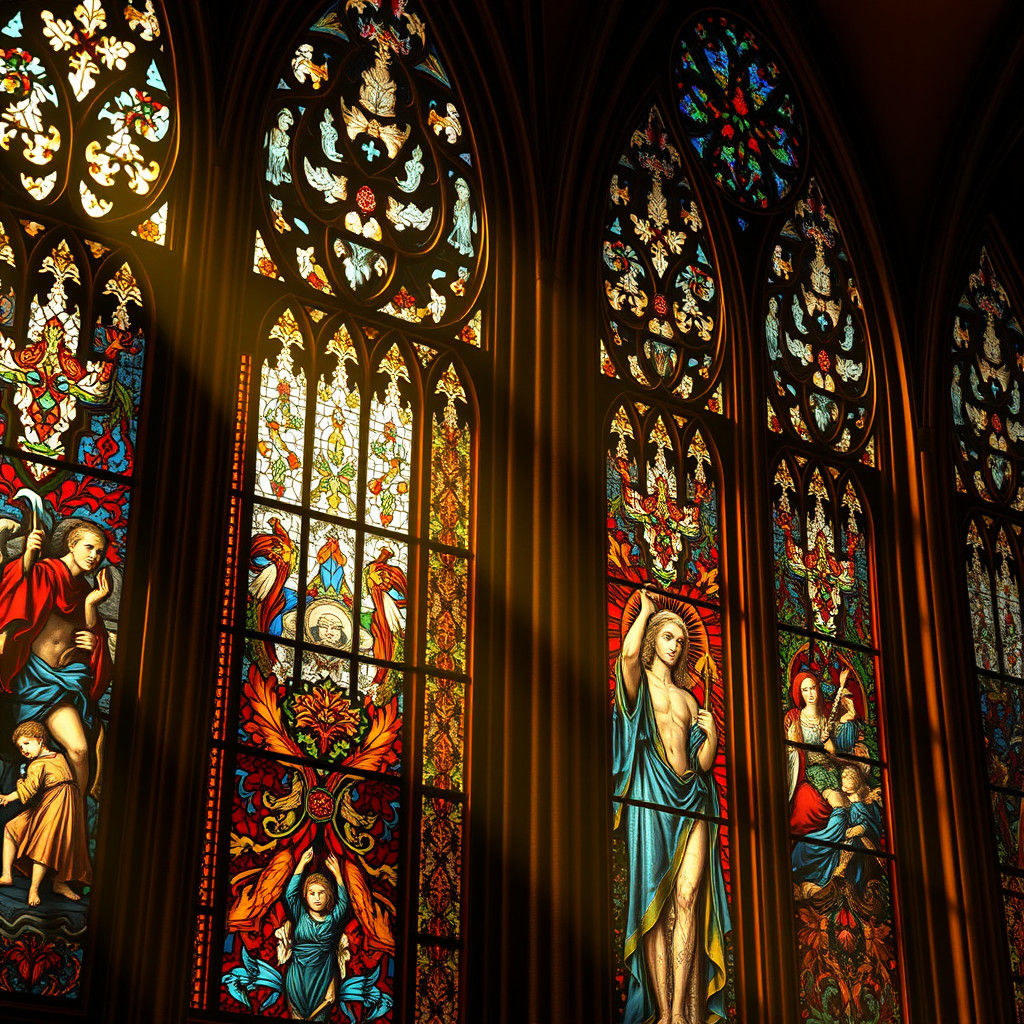 Renaissance Stained Glass Art in Unreal Engine 5