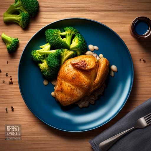 Roasted Chicken Breast in Detailed Matte Painting