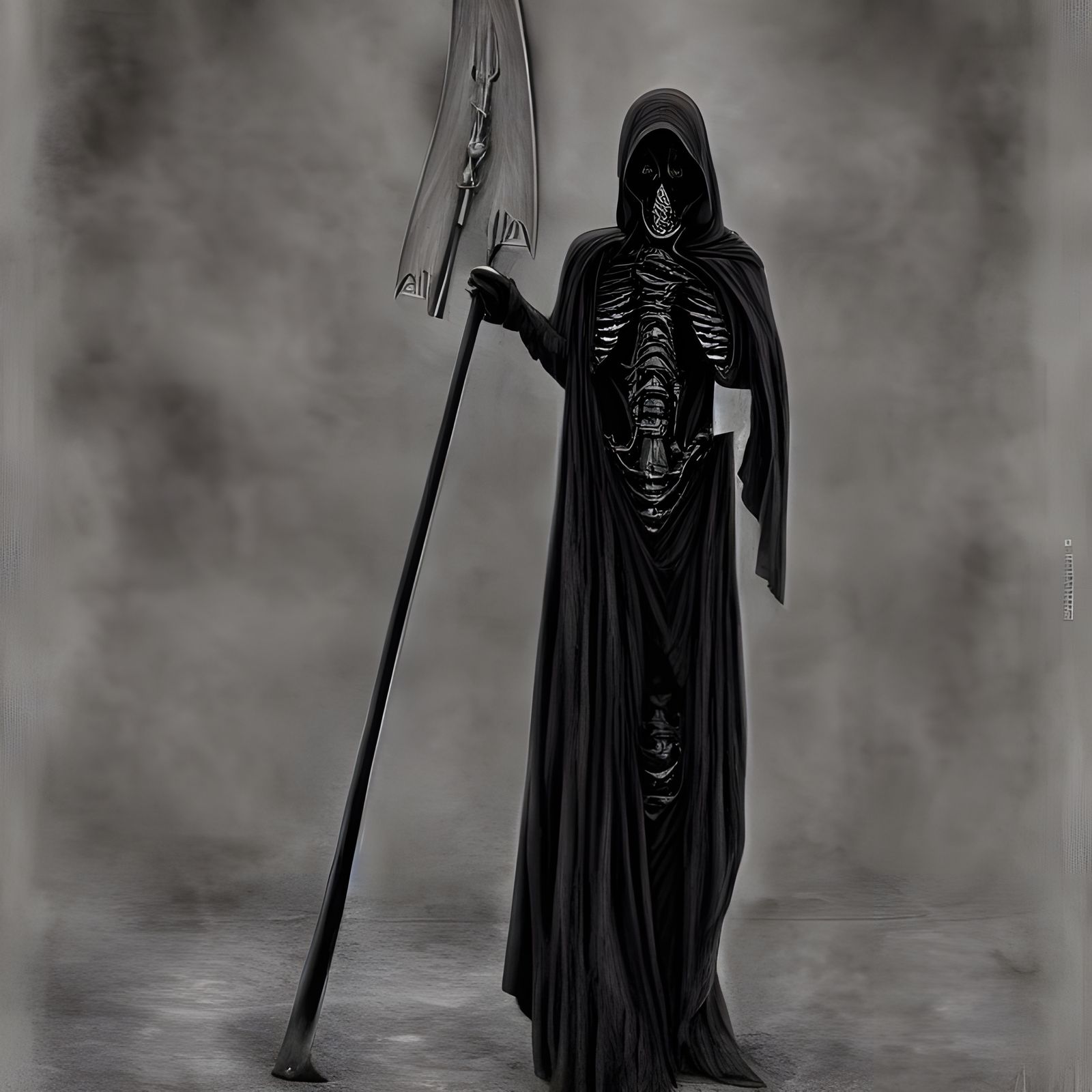 Hyperdetailed Grim Reaper in Giger Style
