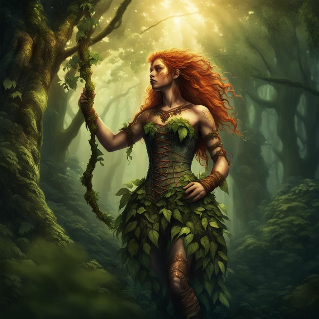 Stone Age Dryad in Lush Jungle Concept Art