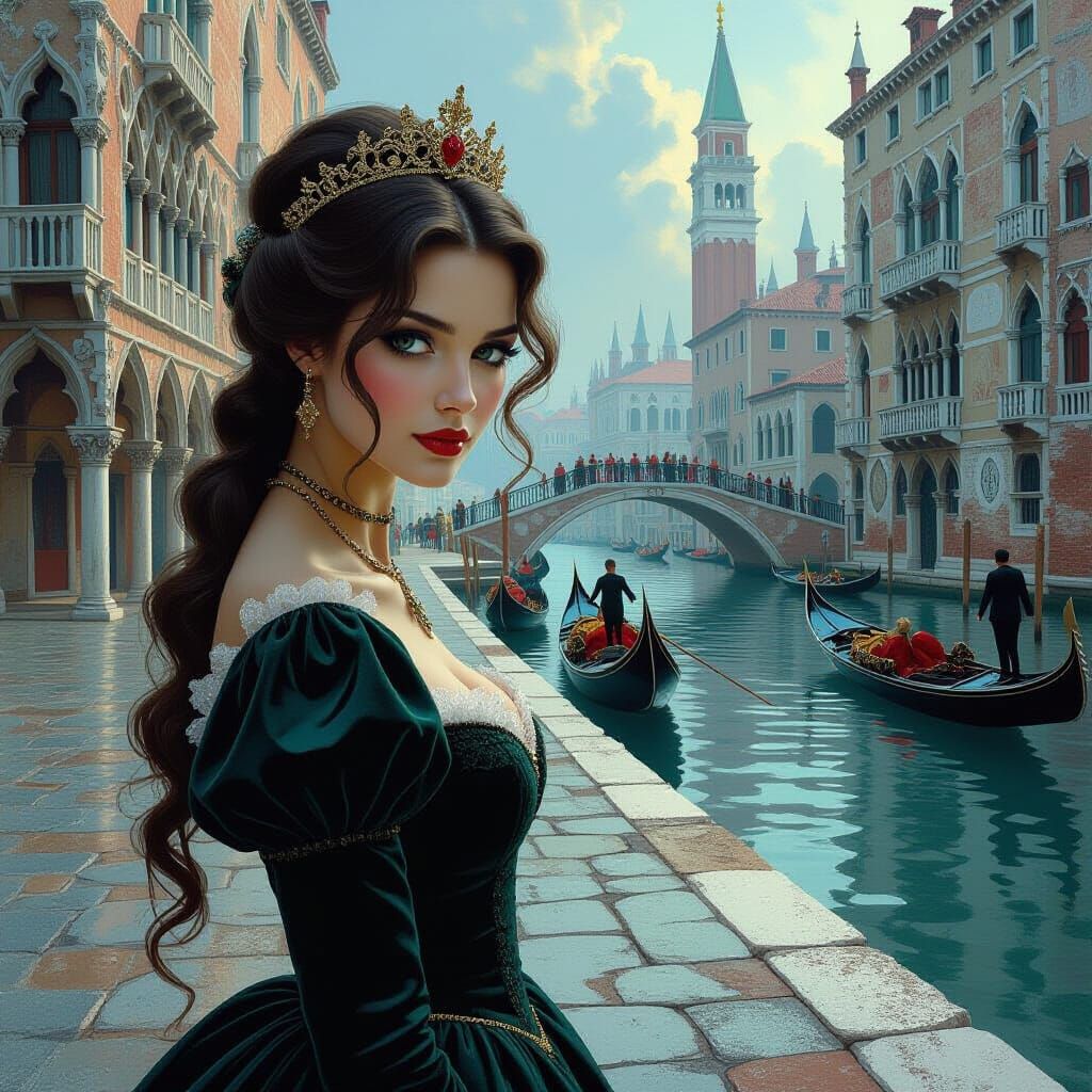 Venetian Princess in Horror Style