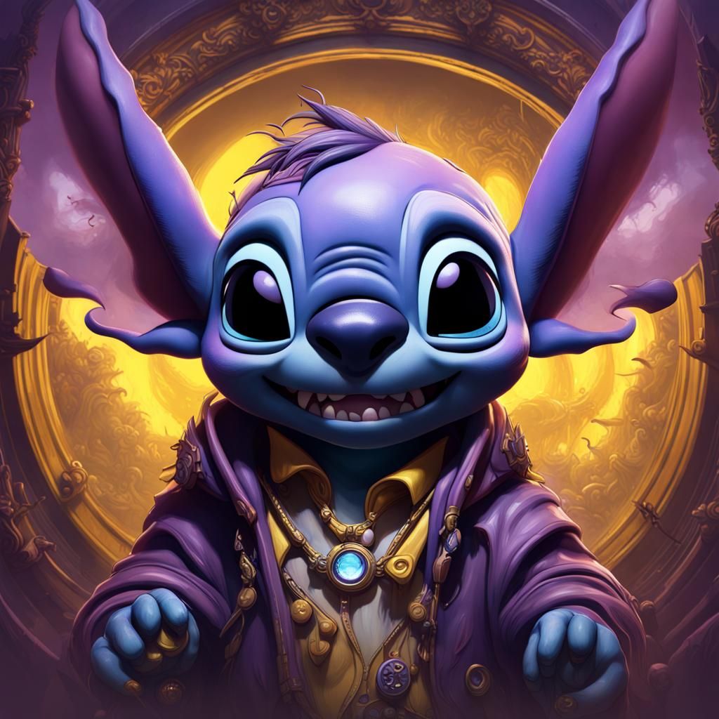 Stitch Dark Fantasy Concept Art in 8k