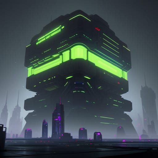 Surreal Futuristic Metropolis on Nar Shaddaa: Cyberpunk Drea...