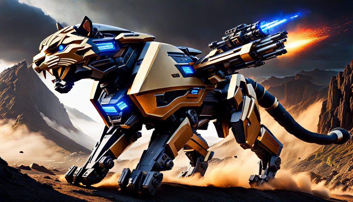 Cybernetic Displacer Beast Prowls Dark Metropolis