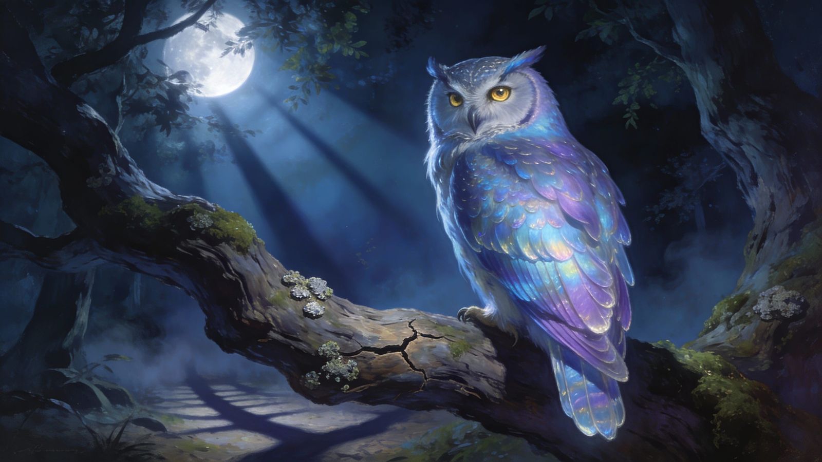 Majestic Owl in Photorealistic Digital Painting