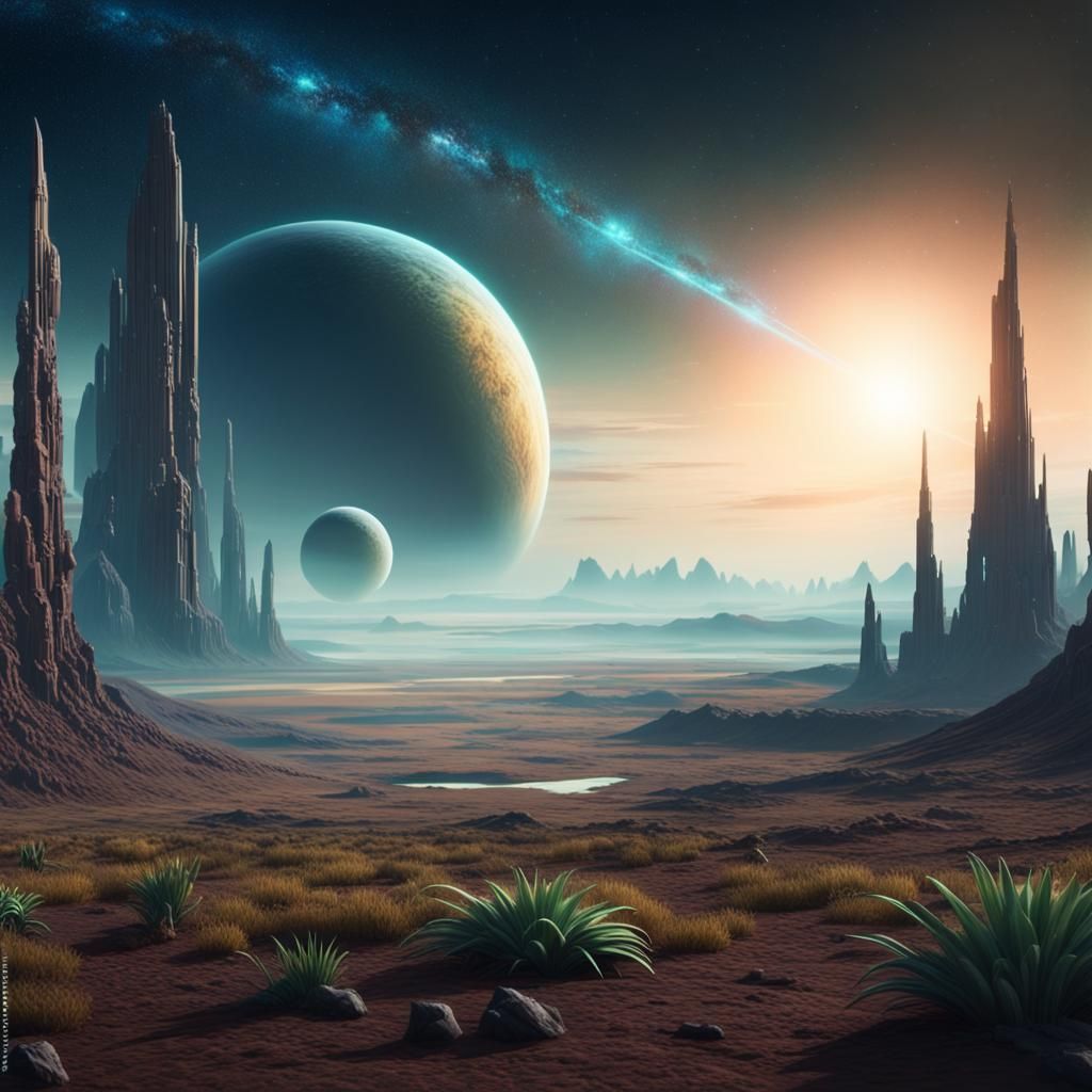 Explorer on a Vast Alien Planet