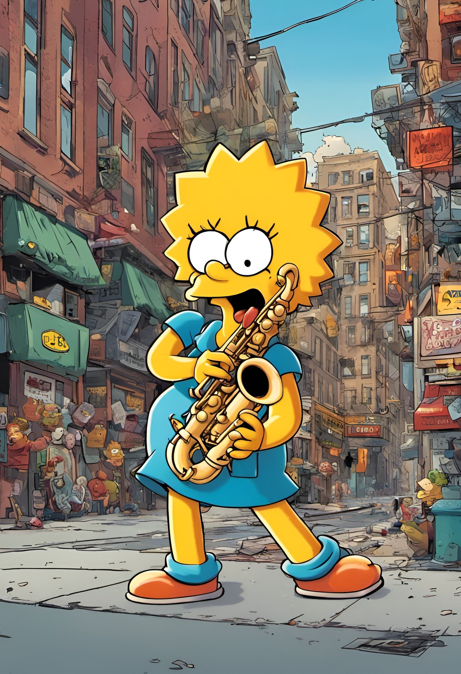 Lisa Simpson on the Sax