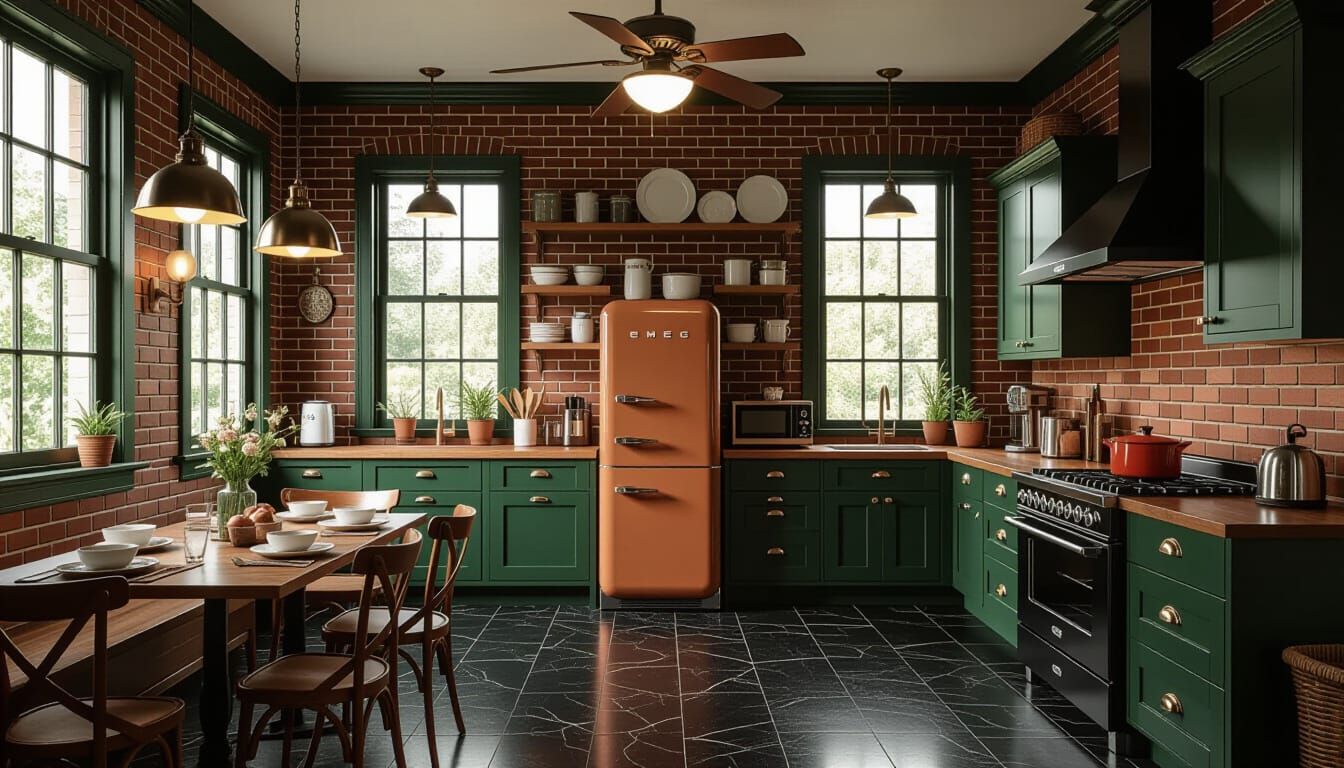 Vibrant Victorian Kitchen Cinematic View