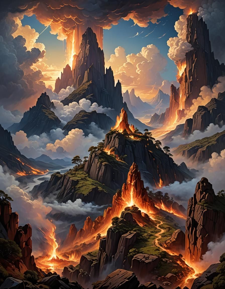 Phantasmagoric Landscape with Divine Guidance