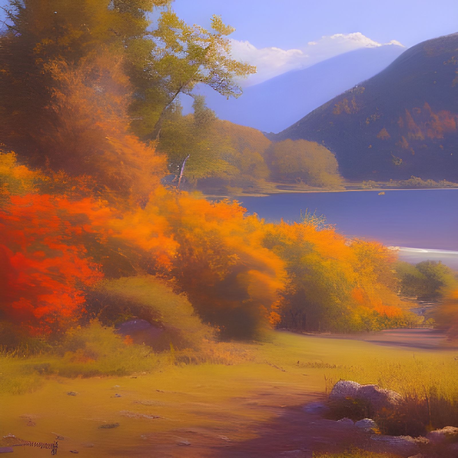 Indian Summer Oil Painting in Gurney Style