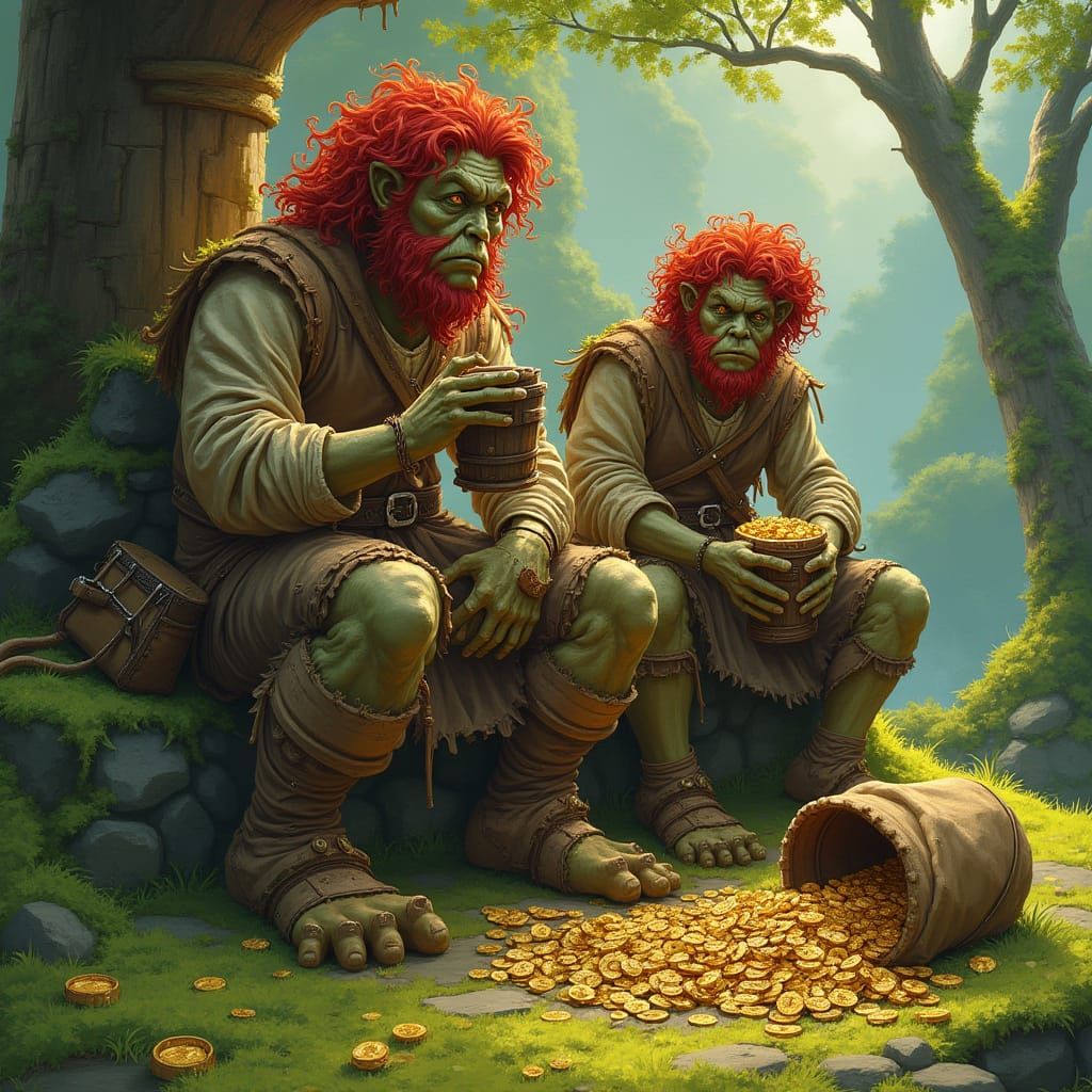 Sturdy Verbeeg Relax Beside Ancient Well, Surrounded by Trea...