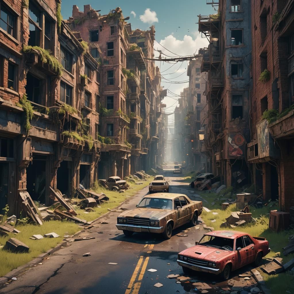 Anna Kendrick in a Glitchy Post-Apocalyptic Landscape