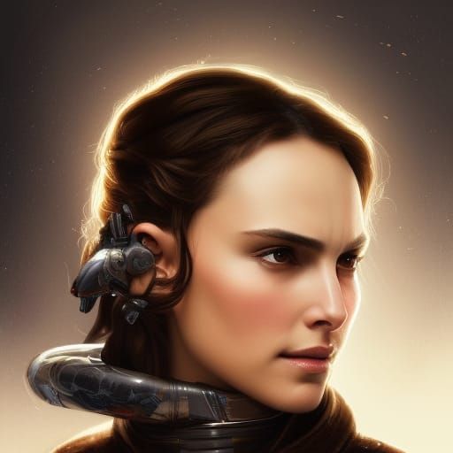 Padme Amidala Portrait in Hyperdetailed Style