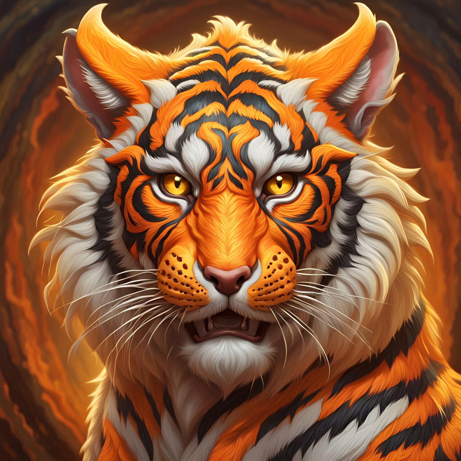 Fantasy Orange Tiger
