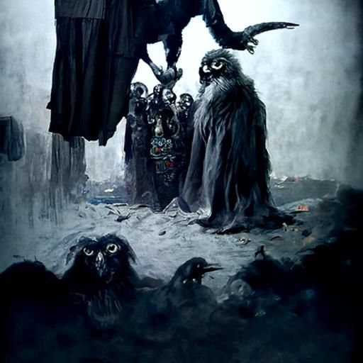 Stolas in Dark Gothic Horror Style