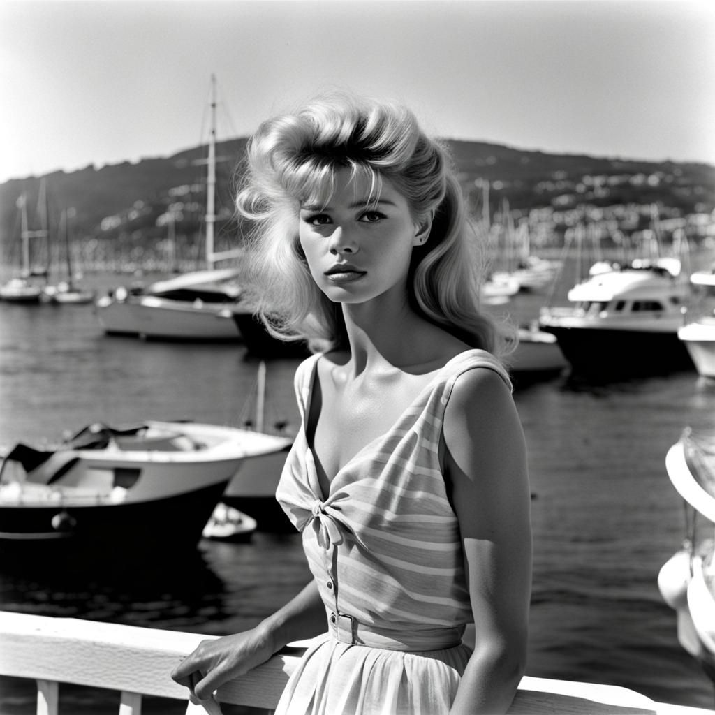 Vintage Saint-Tropez: A Waterfront View in France
