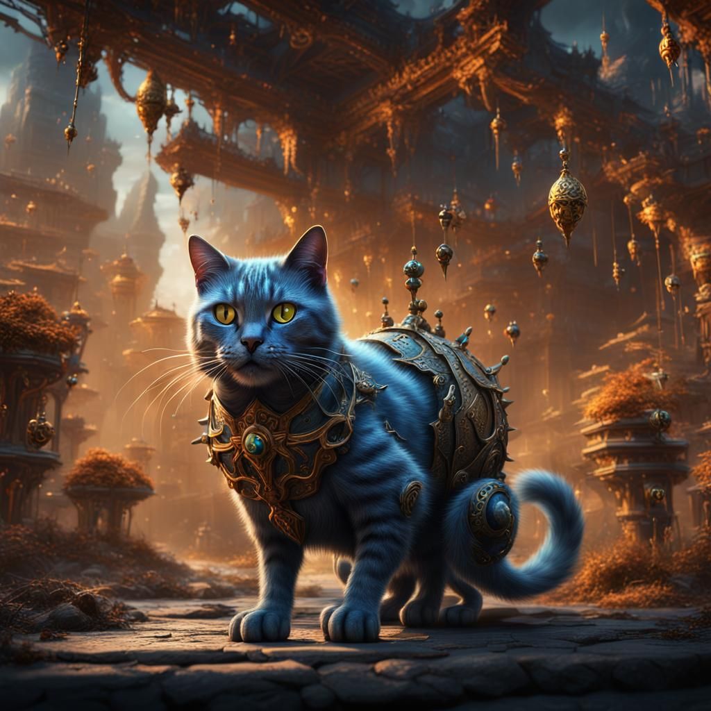 Six-Legged Cat Fantasy Concept Art