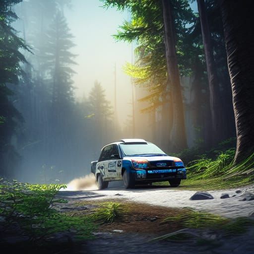 Subaru Impreza Rally Car Concept Art