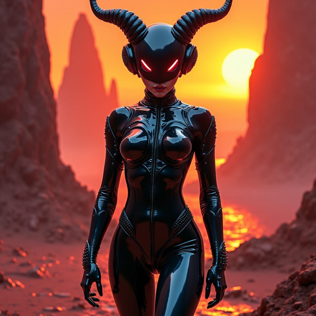 Devil Girl From Mars in Sci-Fi Pulp Style