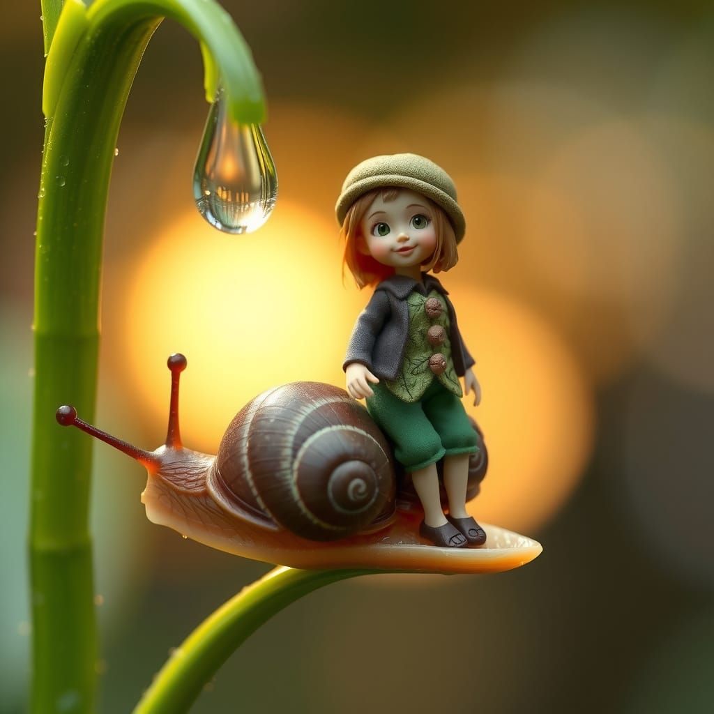Whimsical Garden Scene in 3D Cinematic Style