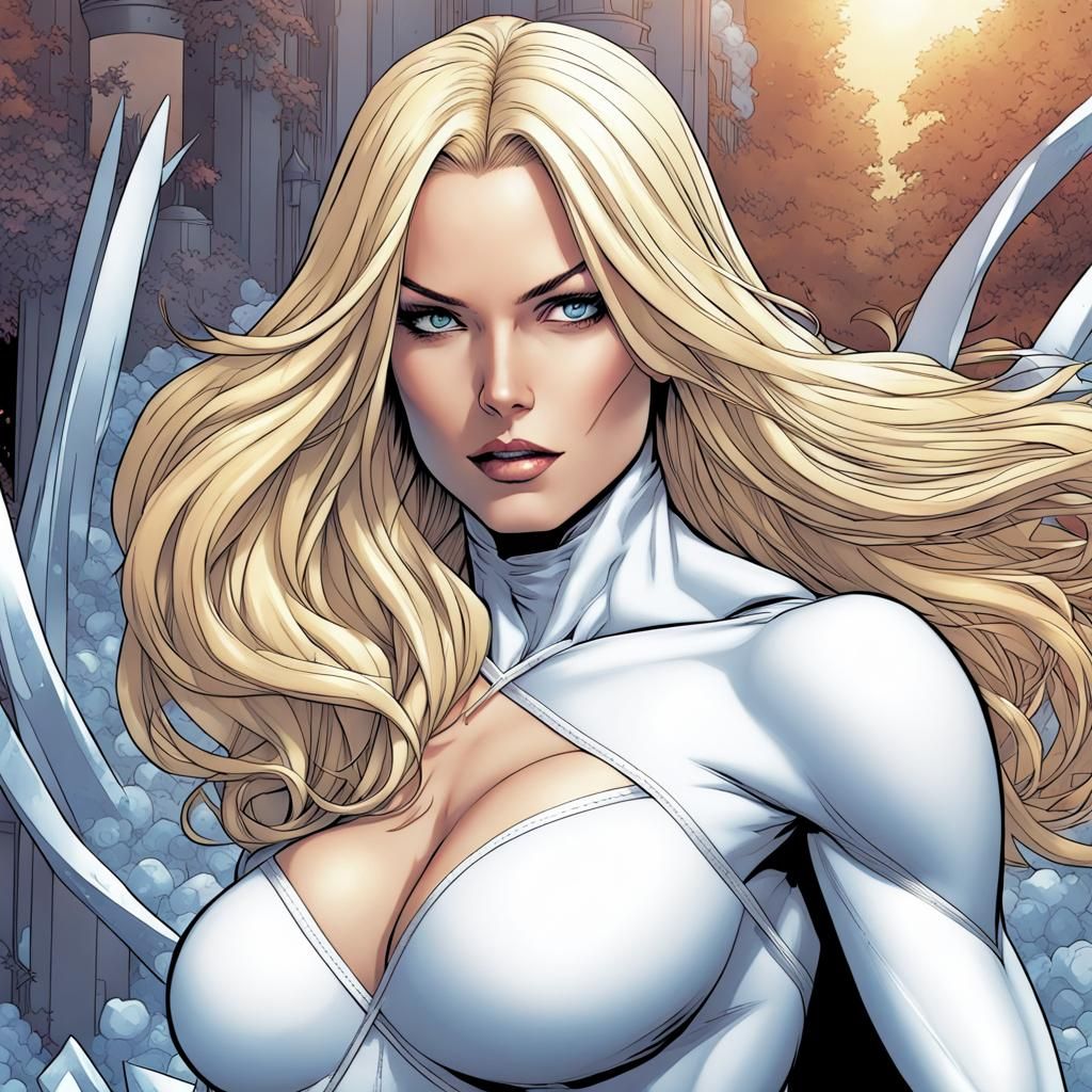 Emma Frost X-Men: Hyperdetailed Marvel Comics Art
