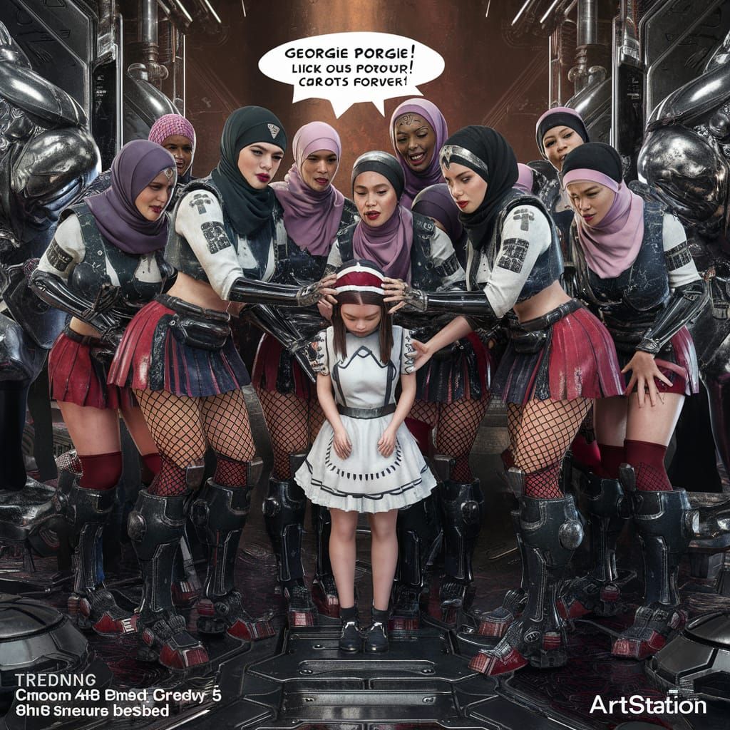 Dystopian Prison Scene in Cyberpunk Style