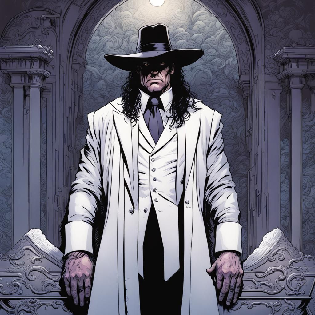 Stylized Undertaker in Comic Book Art