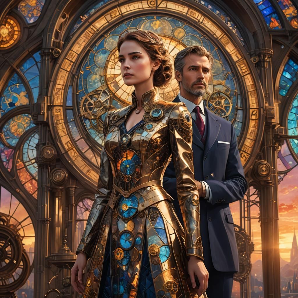 Dreamlike Portrait of Doctor and Engineer in Fantasy Style