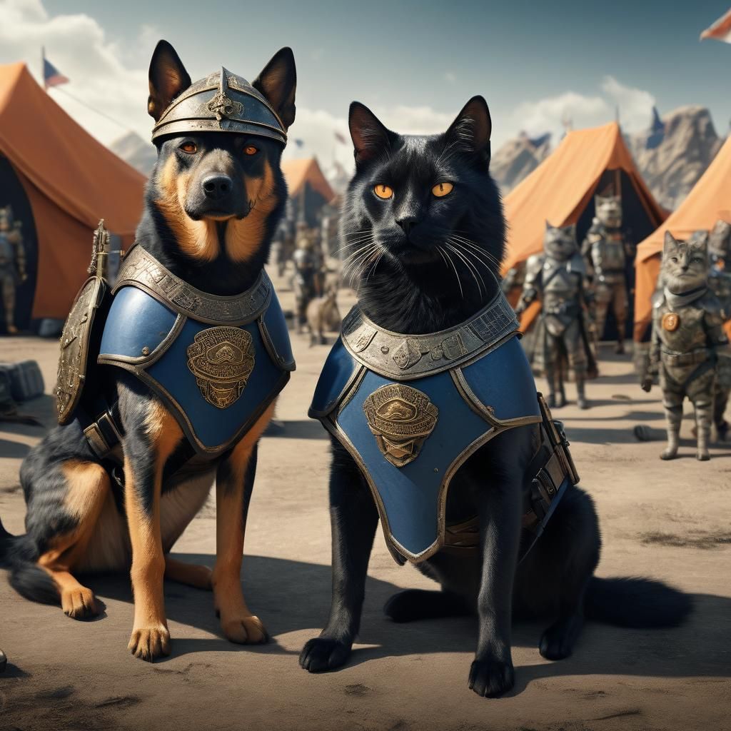 Dog and Cat Army: Fantasy Concept Art